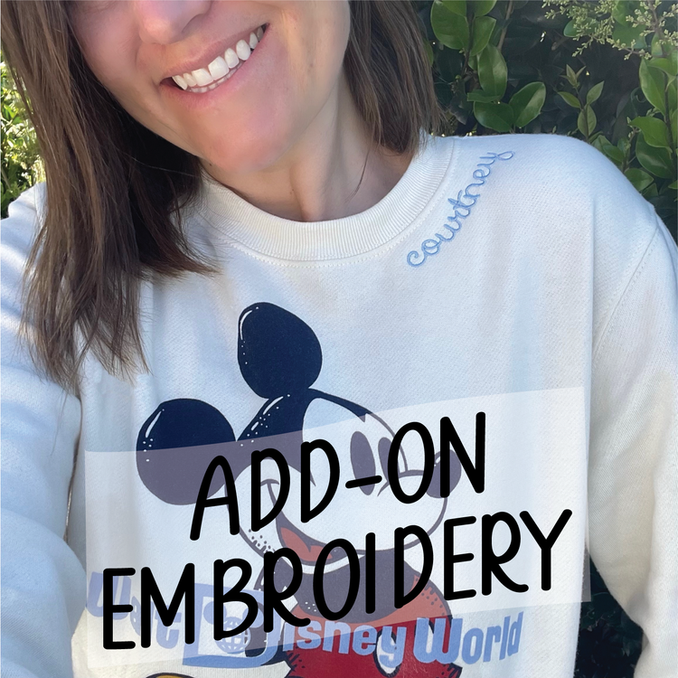 Add Name to Sweatshirt Embroidery