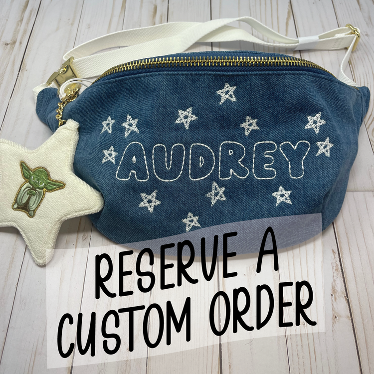 Reserve a Custom Embroidered Stoney Clover Item Spot