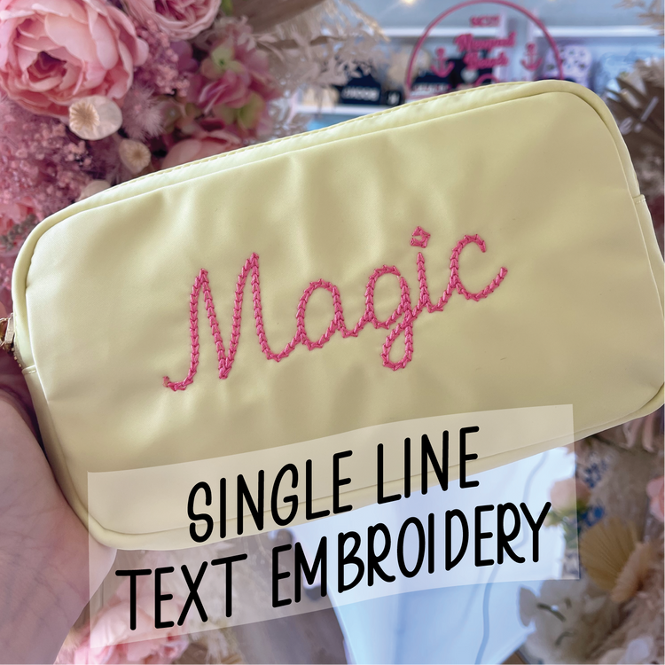 Embroidered Single Line Text to Existing Stoney Clover Lane Item